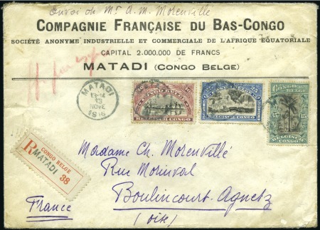 1915 "Bilingues modifiés" 10c carmin, 15c vert et 