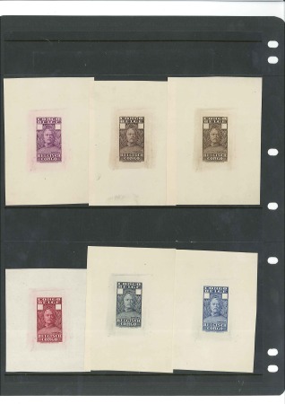 Stamp of Belgian Congo » General Issues from 1909 (June) 1928 Type "Stanley", 8 essais de couleurs du coin 