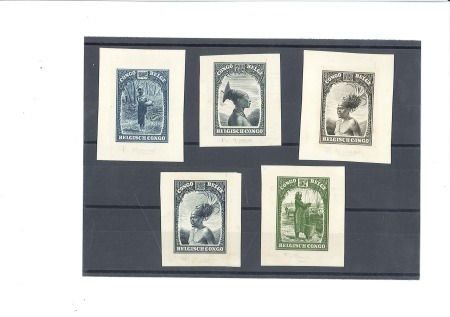 Stamp of Belgian Congo » General Issues from 1909 (June) 1931 Scènes Indigènes, cinq épreuves de couleur de