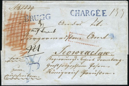 Stamp of Switzerland / Schweiz » Vorphilatelie 1848 Chargé-Faltbriefumschlag von Brugg (11.10.48)