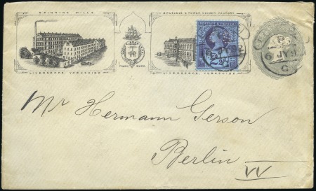 1892 (Jul 6) 2d Postal stationery advertising enve