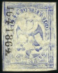 Stamp of Mexico 1864-1866, Selection of nine Eagle issues: 1r ultr