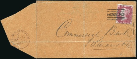 1858 (Apr 21) Envelope with 1854-57 1d red tied by