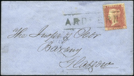 1859 (Jan 25) Envelope with 1854-57 1d red tied by