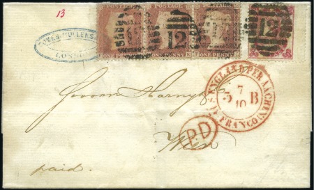 1863 (Oct 6) Cover from London to Vienna (Austria)