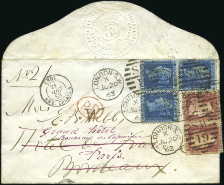 1863 (Jun 20) Envelope from the MONTE VIDEAN LEGAT