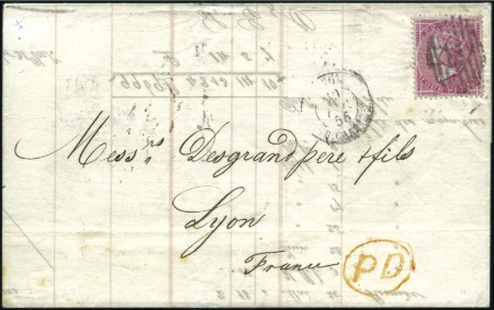 1855 (Dec 18) Lettersheet from London to France wi