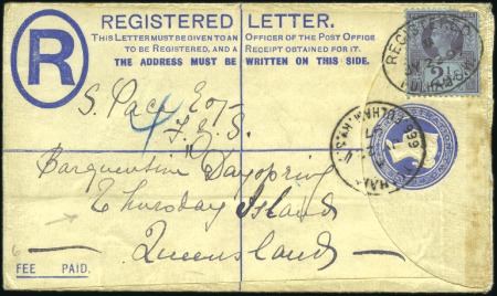 1897 (Jul 22) Registered envelope from London to T