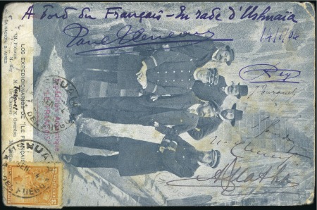 1904 Carte postale Le Français signée par différen