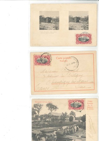 Stamp of Belgian Congo 1903-1920, Lot de 14 cartes/entiers avec divers ca