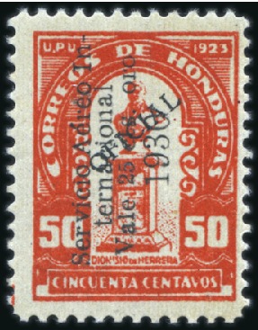 Stamp of Honduras 1930 Airmail surcharges 5c on 10c, 5c on 20c & 25c