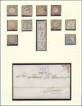 Stamp of Peru 1858-81, Selection of classic issues mounted on ni