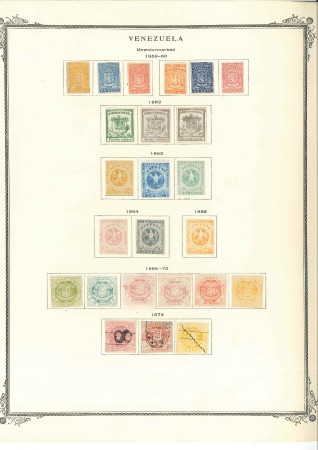 Stamp of Venezuela 1859-76, Attractive specialised collection of the 