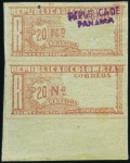 Stamp of Panama 1888-1917 Registration Stamps: Collection neatly m