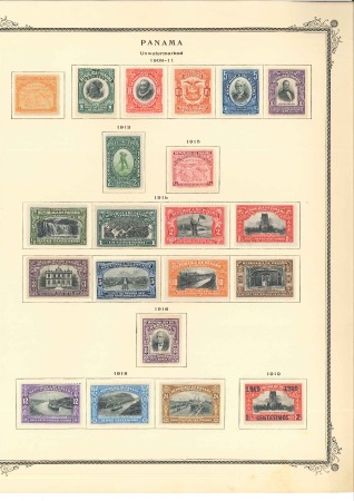 Stamp of Panama 1908-60 Attractive collection of regular issues mo