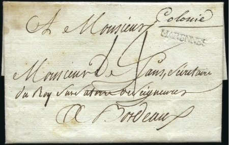Stamp of France 1784 Lettre du Cap (St Domingue) pour Bordeaux ave