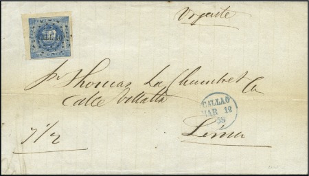 Stamp of Peru THE FIRST DAY OF USE OF THE 1858 ISSUE

1858 (Ma