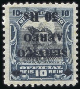 Stamp of Brazil 1927 Airmail 50r on 10r grey & black, mint showing