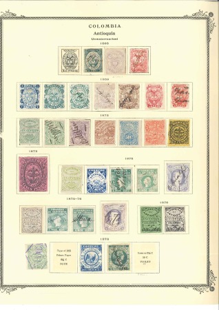 Stamp of Colombia » States - Antioquia 1868-1903. An extensive specialised collection nea