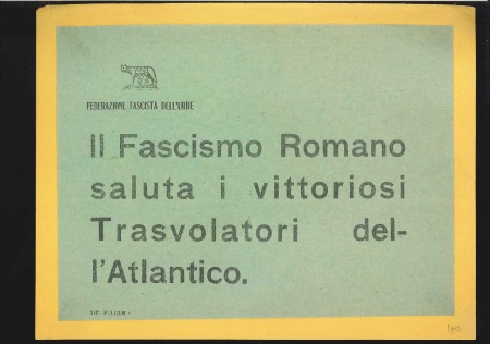 Stamp of Italy WW2 Propaganda message, reading "The fascist Roman