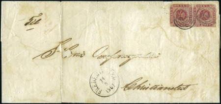 Stamp of Danish West Indies » Stamp Issues 1861 (Sep 11) Wrapper to Christiansted with 1856 3