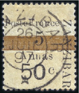 Stamp of Colonies françaises » Zanzibar (Poste française) 1897 Intervalles : sélection de 12 timbres montran