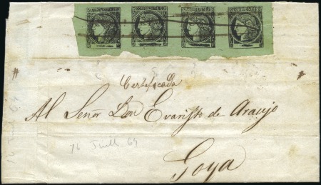 1864 Corrientes: Colour changed (2c) Yellow-green,