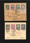 Stamp of Russia » Russia Imperial 1914 Twenty First Issue War Charity on coloured paper (St. 126-129) 1k to 10k Values, group of 5 covers, mostly regist