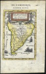 Early map of South America showing Chile, attracti