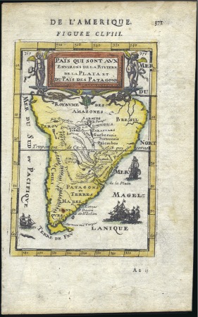 Stamp of Chile Early map of South America showing Chile, attracti