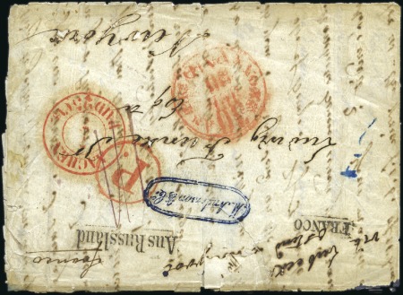 1856 Cover from St. PETERSBURG to New York, manusc