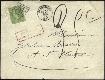 Stamp of France 1862 Sélection de 17 lettres choisies avec l'émiss