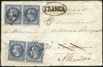 1862-70 Sélection de 5 lettres choisies avec n°29: