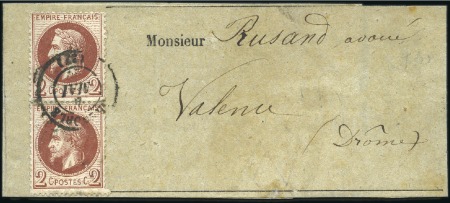 Stamp of France 1862-70 Sélection de 7 lettres choisies avec Empir