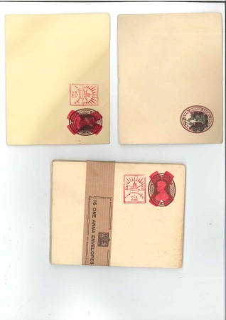 Stamp of Japan » Japanese Occupation of Burma 1942, Lot of 46 postal stationery cards and covers