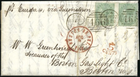 1860 (Jul 28) Entire from Liverpool to USA, with t