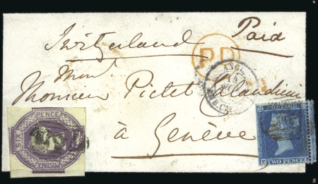 1855 (Nov 14) Mourning envelope from Stone to Swit