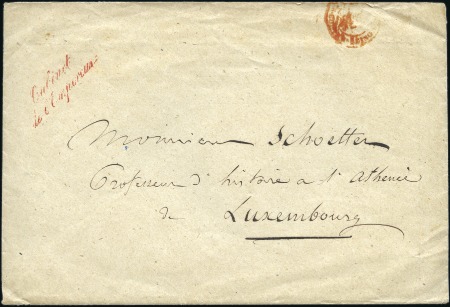 1865 Enveloppe avec griffe rouge "CABINET DE L'EMP