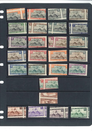 1929 Airmail 27m, 1933 1m to 200m set of 21 and 19