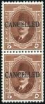 1923-24 King Fouad 1st Portrait Issue 5m with "CAN