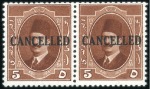 1923-24 King Fouad 1st Portrait Issue 5m with "CAN