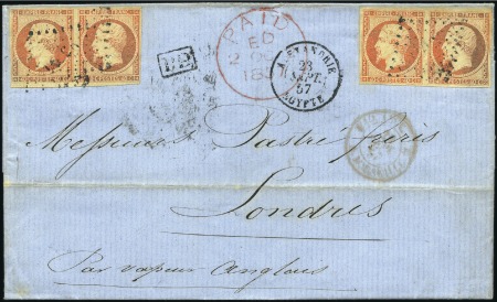 Stamp of Egypt » French Post Offices 1857 (Sep 23) Wrapper from Alexandria to England w
