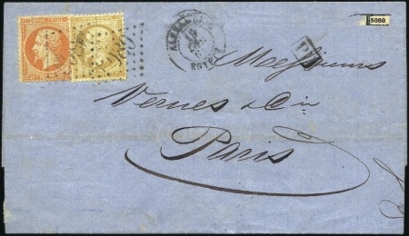Stamp of Egypt » French Post Offices 1864 (Dec 19) Wrapper from Alexandria to France wi