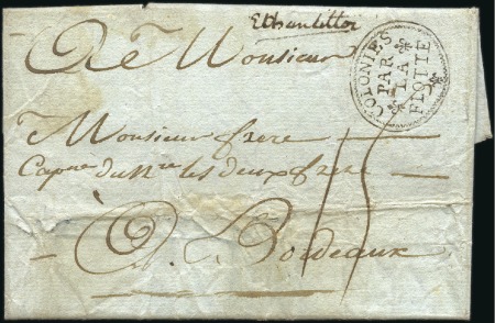 Stamp of France 1790-1800, Deux lettres du Cap (Haiti): une avec "