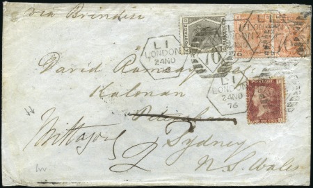 Stamp of Great Britain » 1855-1900 Surface Printed 1876 (Nov 24) Wrapper to New South Wales with 1873