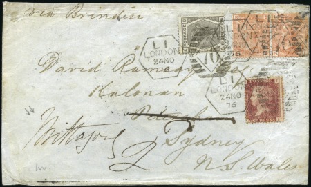 1876 (Nov 24) Wrapper to New South Wales with 1873