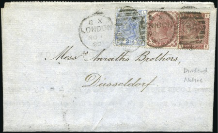 Stamp of Great Britain » 1855-1900 Surface Printed 1880 (Nov 1) Printed notice entire to Germany with