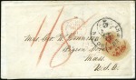 Stamp of Egypt » British Post Offices 1861 (Mar) Front to USA with "PAID / AT / CAIRO" c