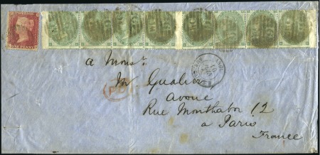 1863 (Jun 9) Envelope with two complete horizontal