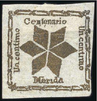 Stamp of Venezuela 1882 Local Provisional Issue: Estrella De Mérida '